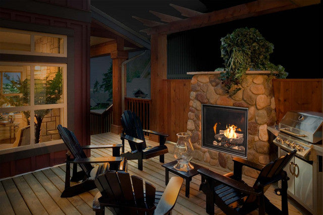 Town & Country TC36 Modular Outdoor Gas Fireplace w/ Screen
