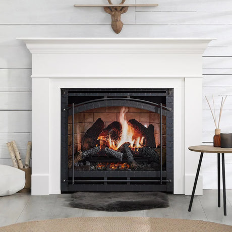 SimpliFire 36-in Inception Firebox with Wescott Mantel & Decorative Front