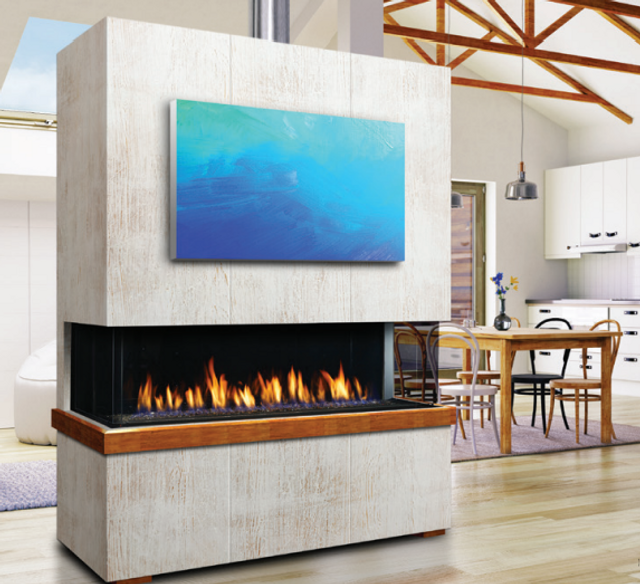 Marquis Enclave 60" Bay Peninsula Linear Direct Vent Fireplace