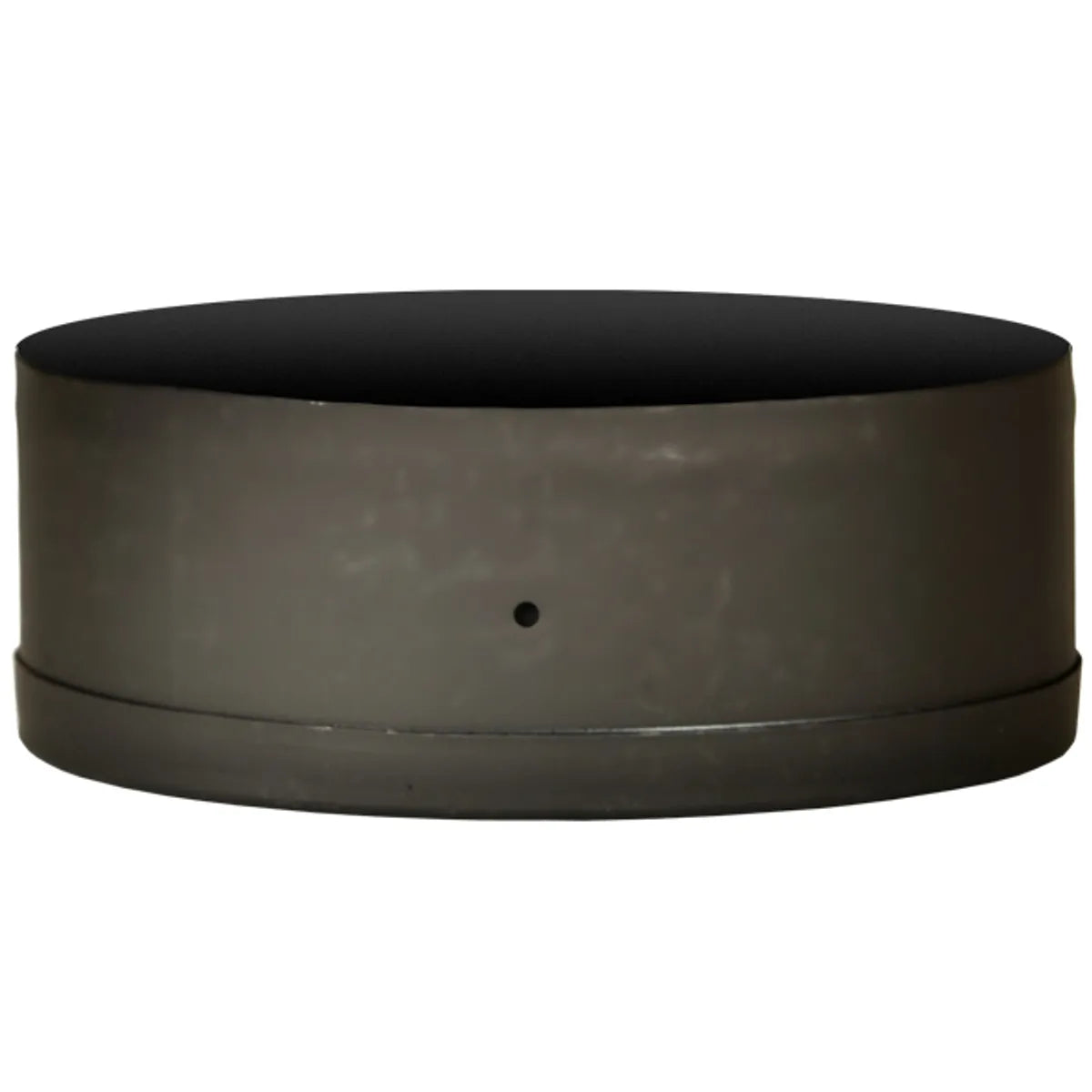 6" Premium Single Wall Black Stove Pipe Tee Cap