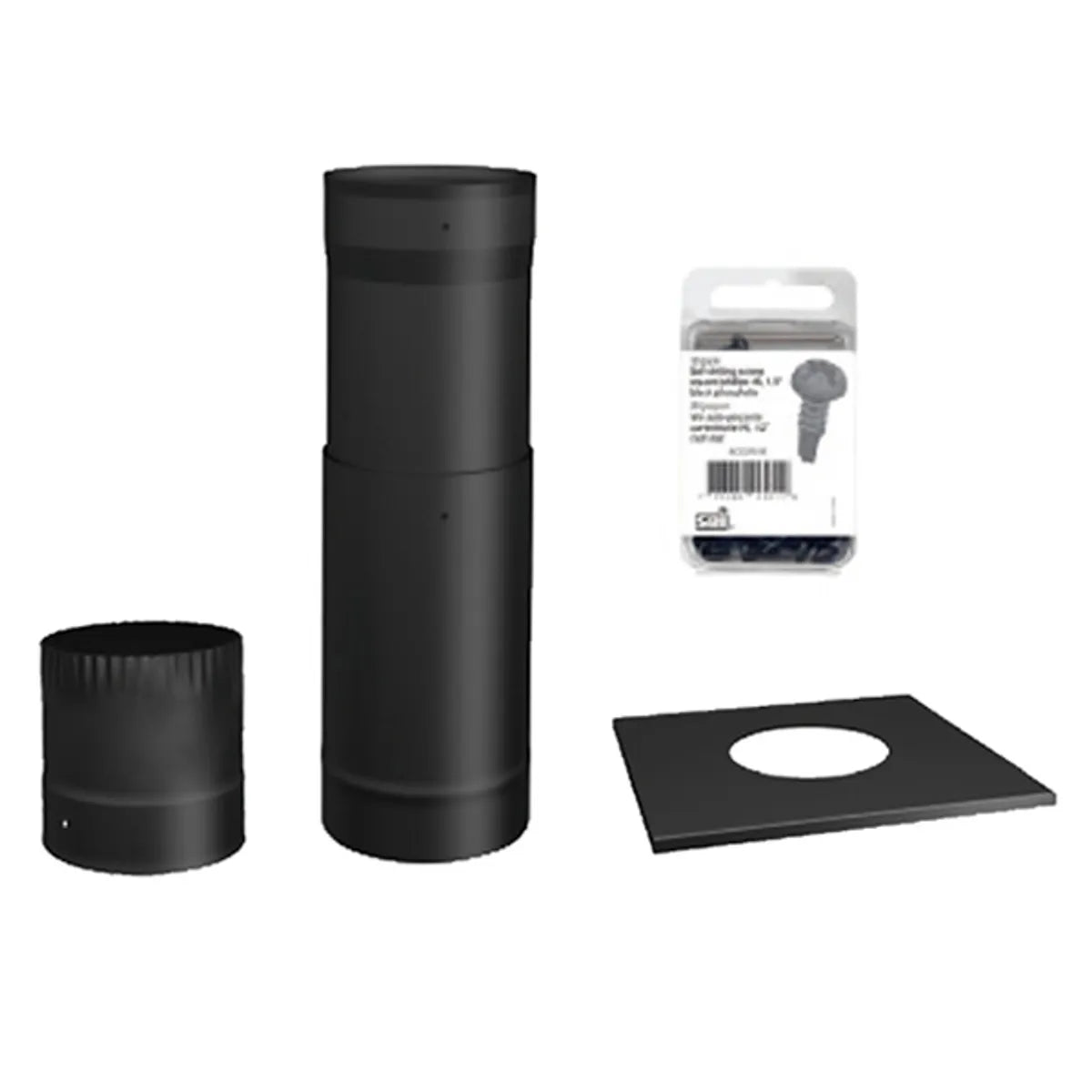Osburn To-The-Ceiling Black Chimney Pipe Kit - 6"