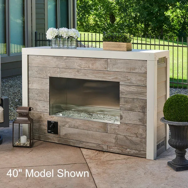 Linear Ready-to-Finish Fireplace - Crystal Fire Plus Burner – 40”