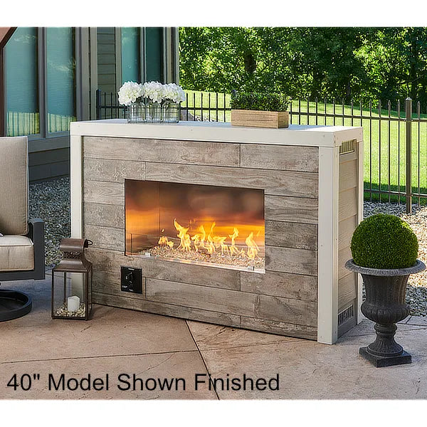 Linear Ready-to-Finish Fireplace - Crystal Fire Plus Burner – 72”