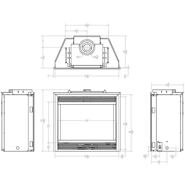 Empire Premium Tahoe Traditional Direct Vent Fireplace - 36"