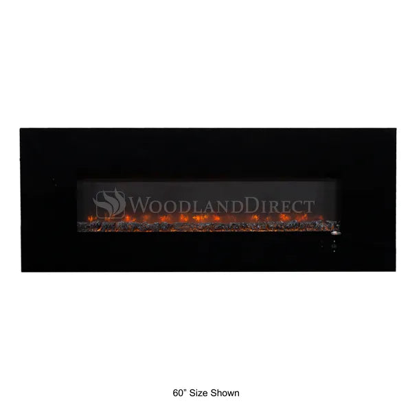 Modern Flames CLX2 Series Rectangle Black Linear Electric Fireplace – 60”
