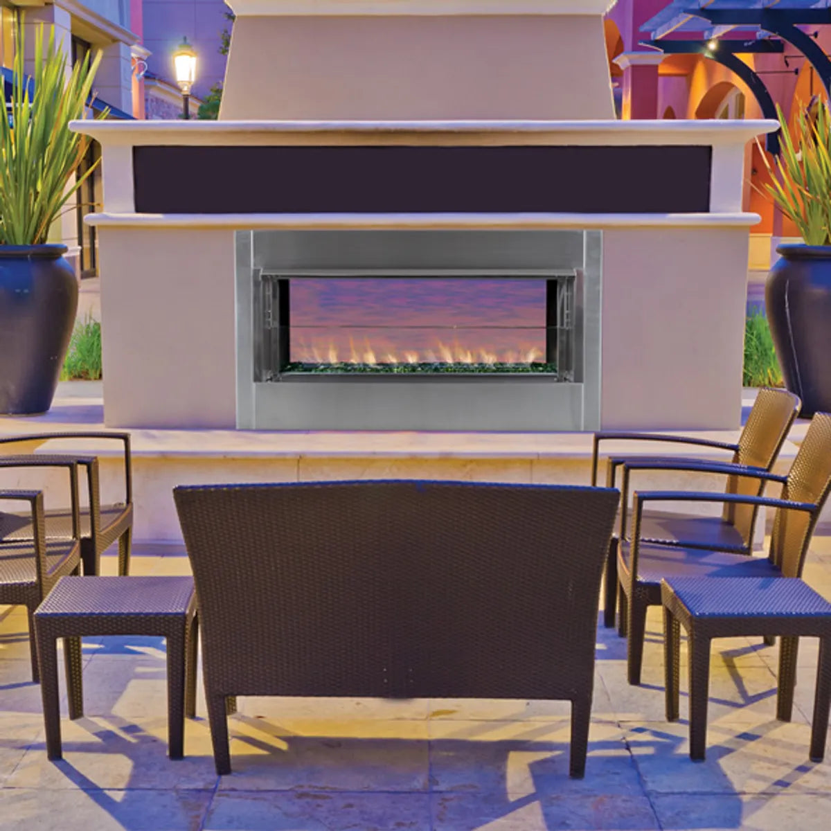 Superior VRE4543 Linear See-Through Outdoor Gas Fireplace