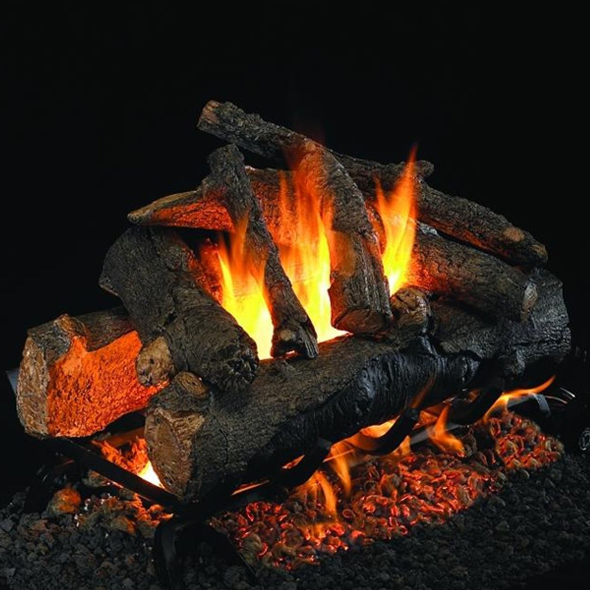 Real Fyre American Oak Designer See-Through Vented Gas Logs