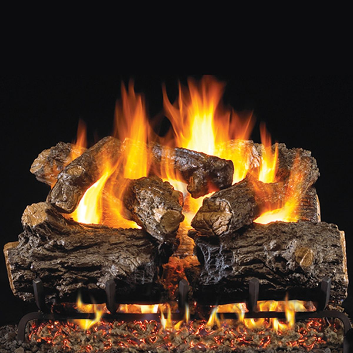 Real Fyre Burnt Rustic Oak Outdoor Vented Gas Log Set