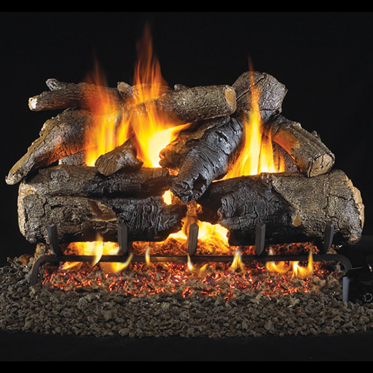 Real Fyre Charred American Oak Outdoor Vented Gas Log Set