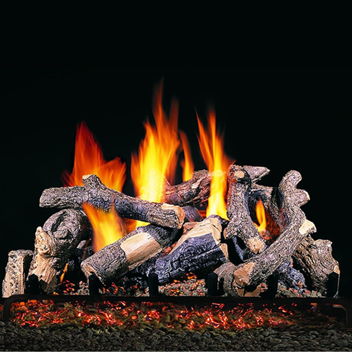 Peterson Real Fyre Charred Oak Stack Vented Gas Log Set