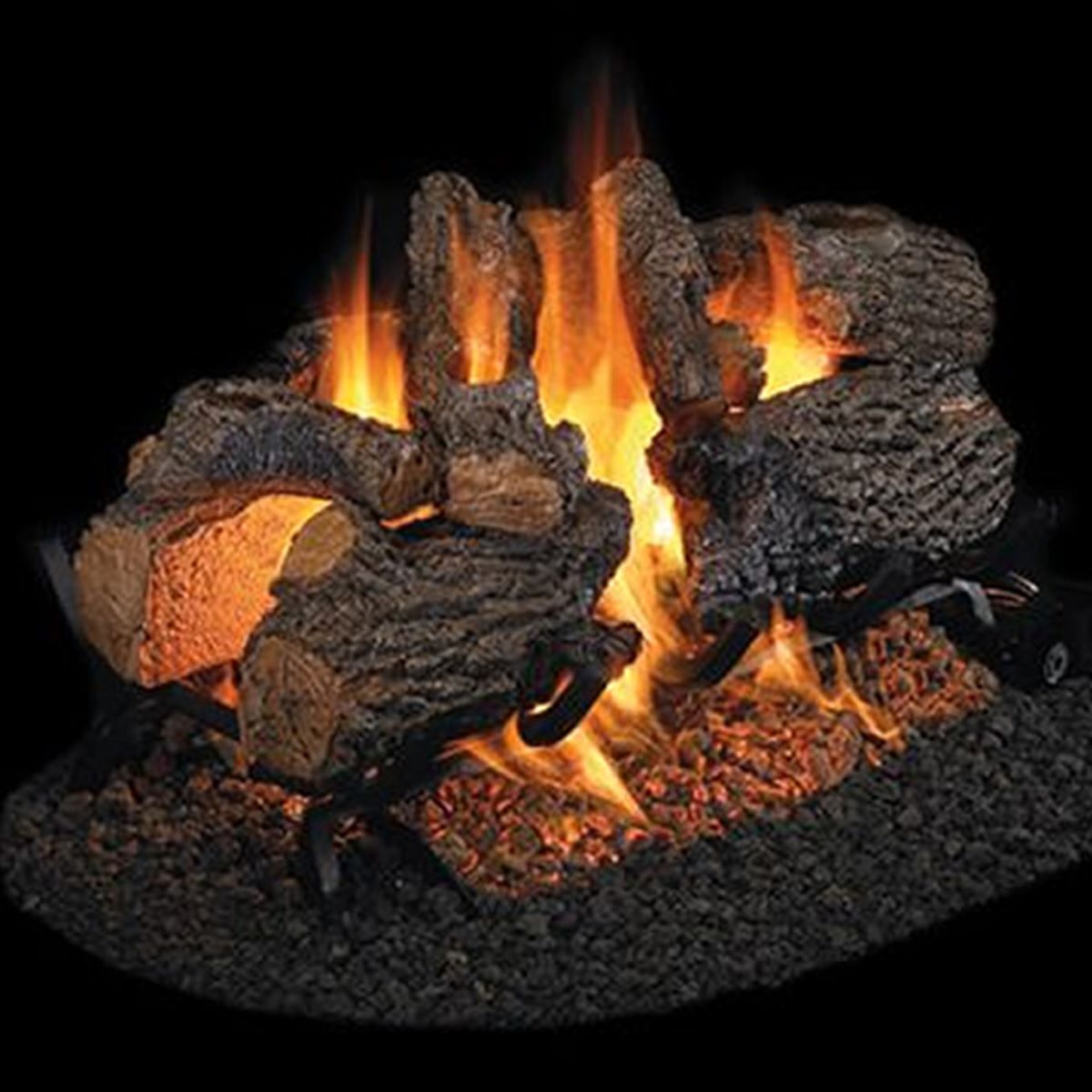 Real Fyre Charred Oak See-Through Vented Gas Log Set