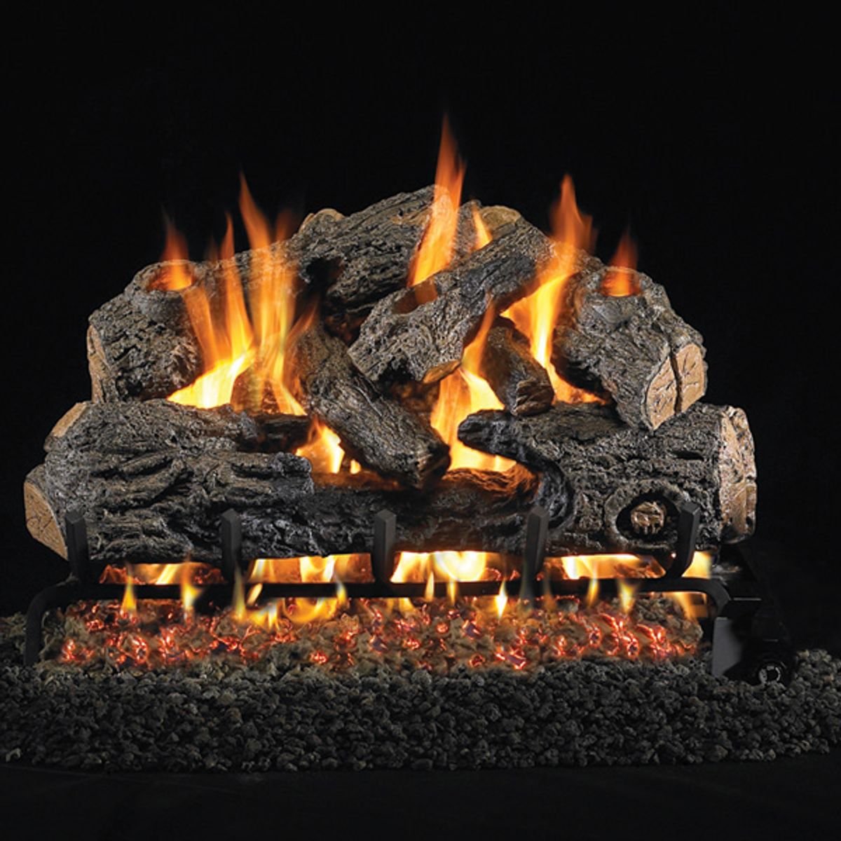 Peterson Real Fyre Charred Northern Oak Vented Gas Log Set