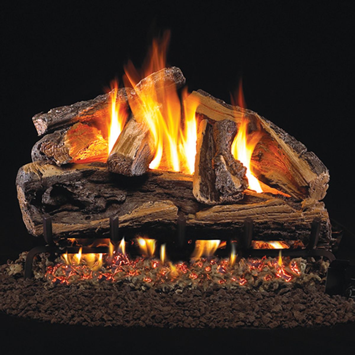 Peterson Real Fyre Rugged Split Oak Vented Gas Log Set