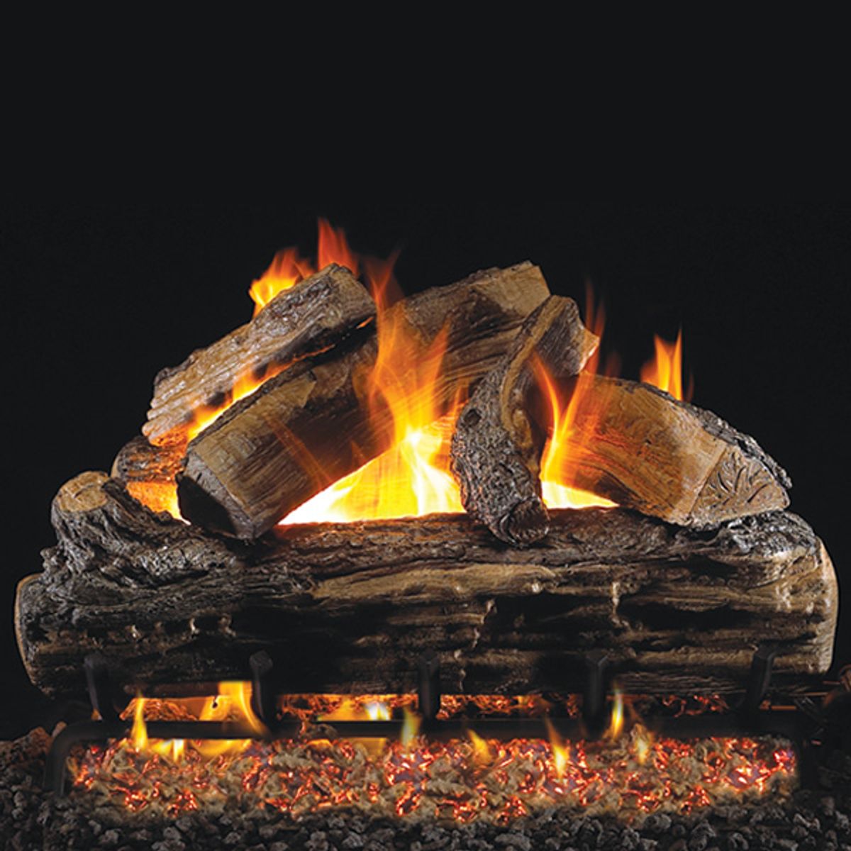 Peterson Real Fyre Split Oak Vented Gas Log Set