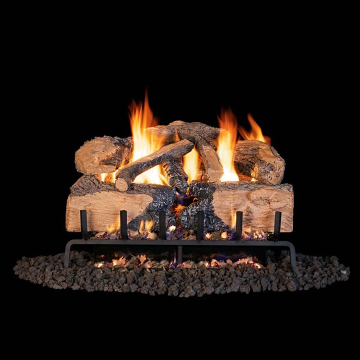 Real Fyre Charred Angel Split Oak Outdoor Vented Gas Log Set