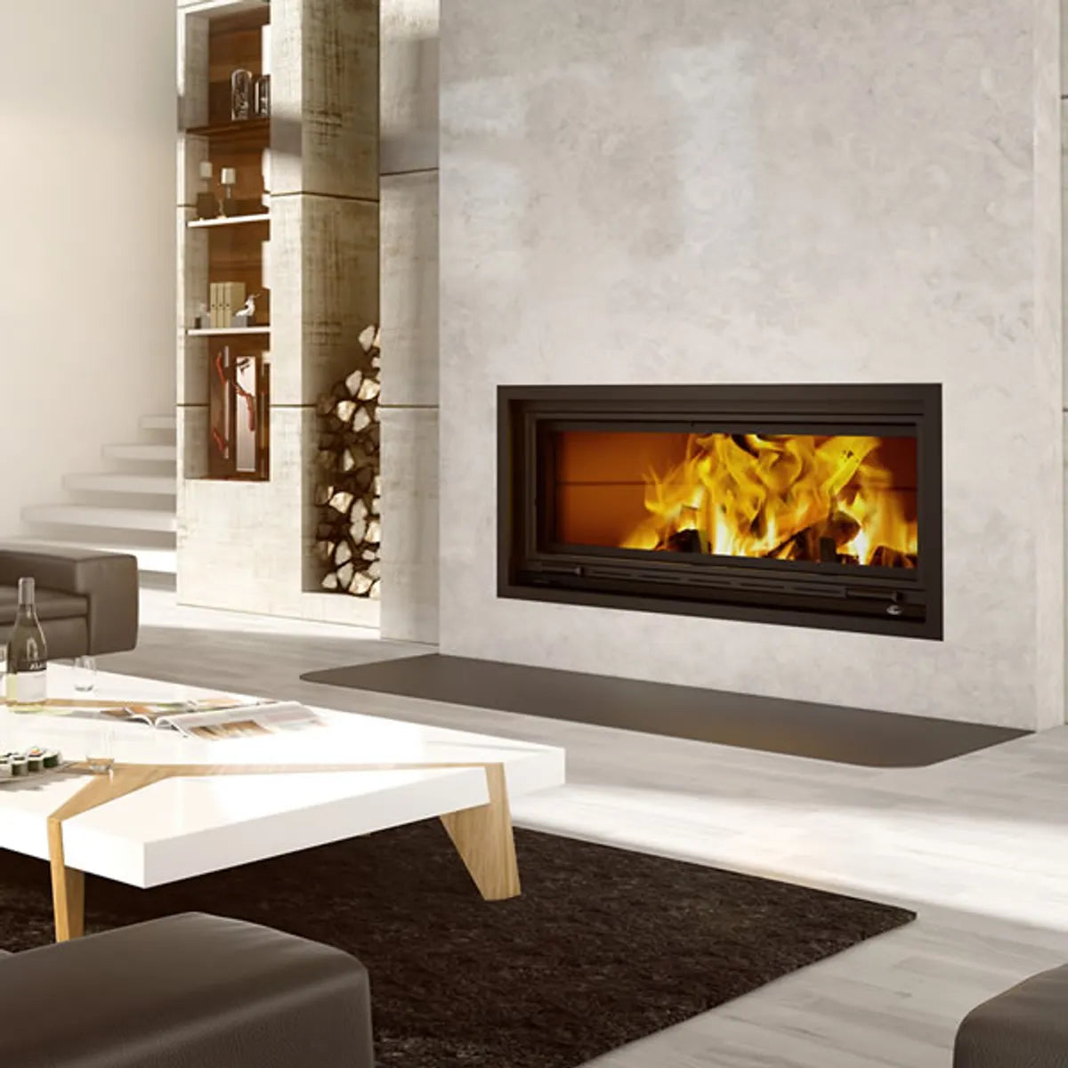 Valcourt St. Laurent Linear Wood Fireplace