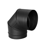 DuraBlack 8" Black Elbow - 90 Degree